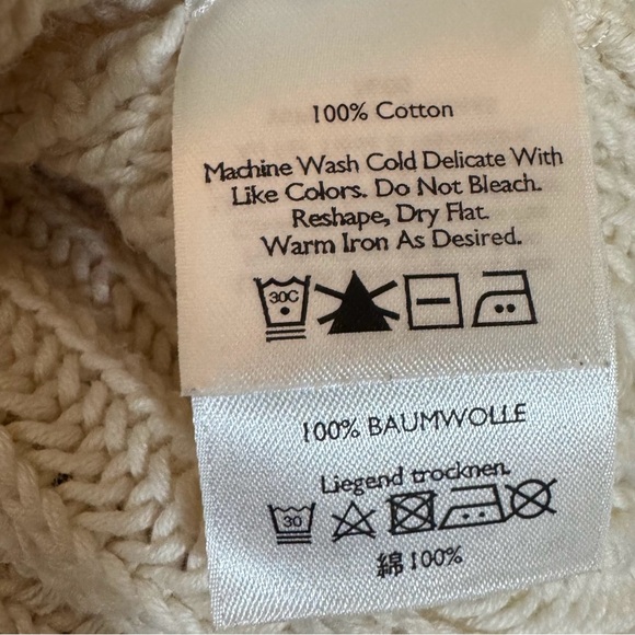 Eddie Bauer 100% Cotton Cozy 3 Button Cardigan L (Fits Like M) Ecru Neutral - Picture 6 of 10